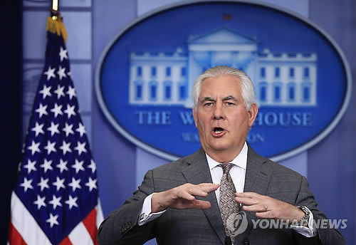 렉스 틸러슨 미 국무장관(사진=연합뉴스)