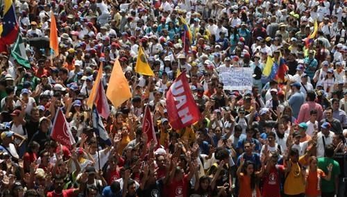 베네수엘라 카라카스에서 열린 반정부 시위<사진=연합뉴스>