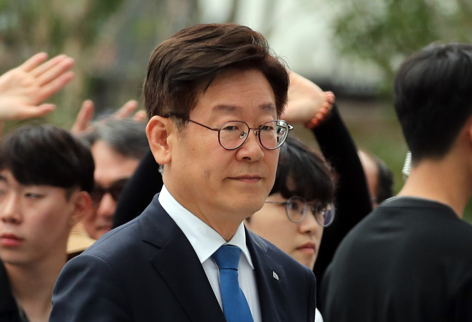 항소심 선고공판 출석하는 이재명 경기지사<사진=연합>