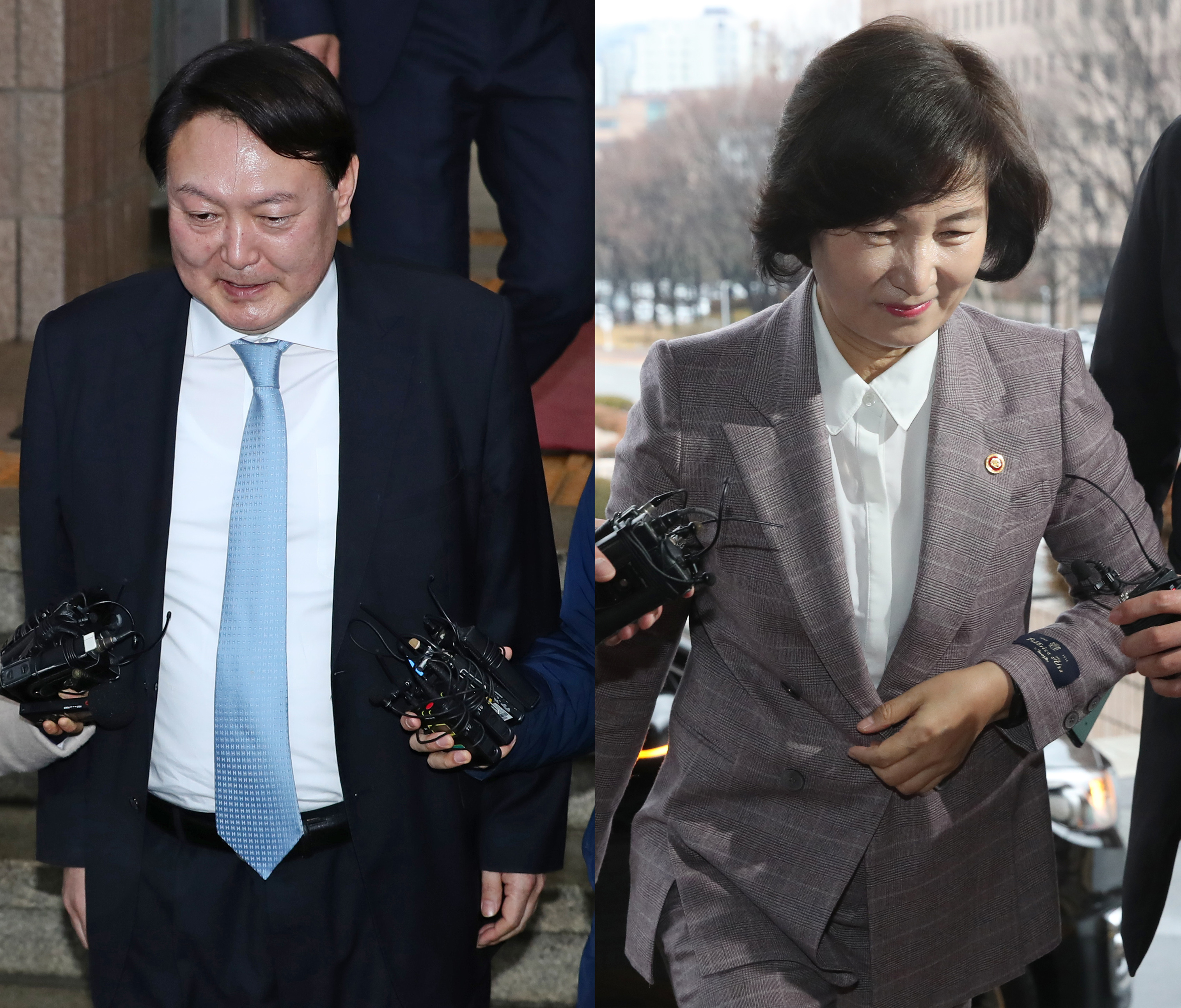 윤석열 검찰총장과 추미애 법무부 장관