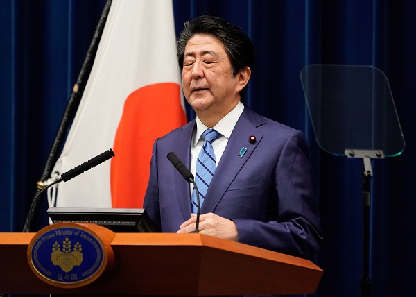 아베 일본 총리, 코로나19 기자회견