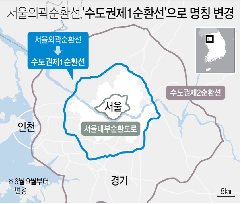 서울외곽순환선 명칭 변경