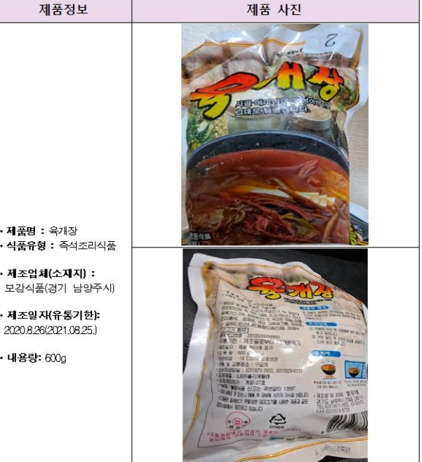 보강식품 육개장