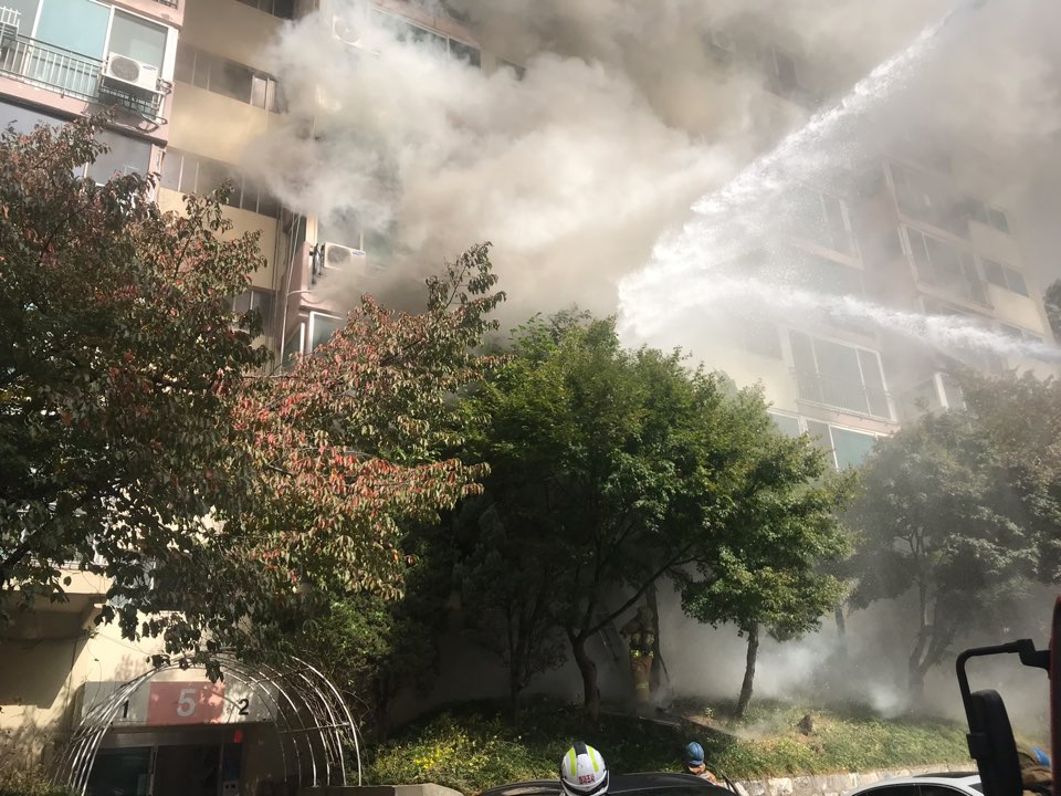 인천 가좌동 아파트 화재 현장