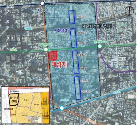 세운 6-1-1구역 정비계획 수립 대상지 <사진=서울시 제공/연합뉴스>