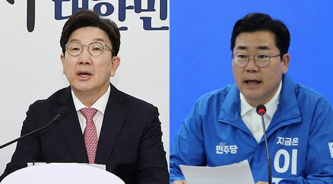국힘 권성동 원내대표(좌), 민주당 박찬대 원내대표(우) <사진=연합뉴스>