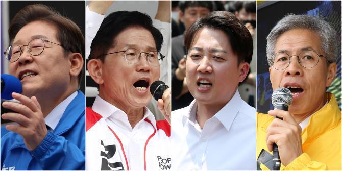 이재명·김문수·이준석·권영국 후보 <사진=연합뉴스>