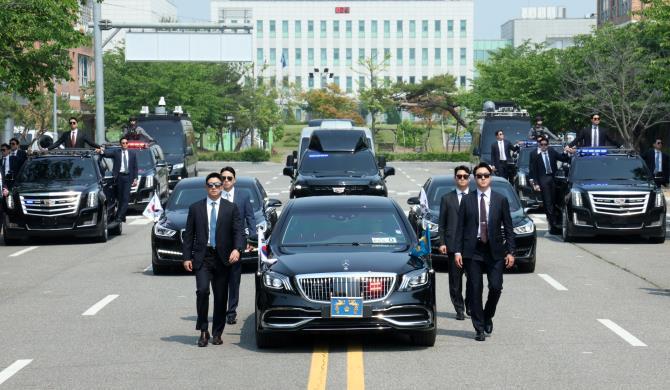 대통령경호처, 취임식 차량 퍼레이드 훈련 <사진=연합뉴스>
