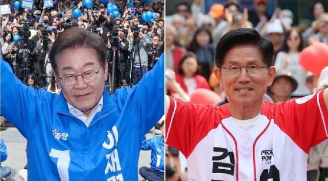이재명 대통령(왼쪽)-김문수 전 대선후보<사진=연합뉴스>