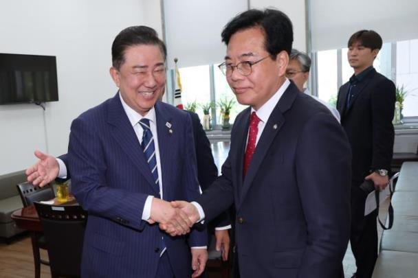 김병기·송언석 원내대표 회동 <사진=연합뉴스>