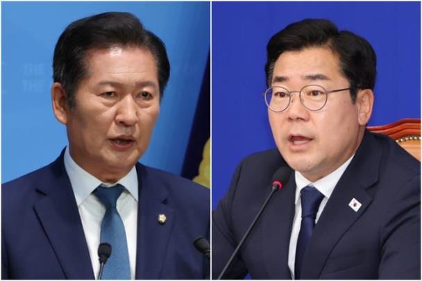 정청래 의원(왼쪽)과 박찬대 의원 <사진=연합뉴스>