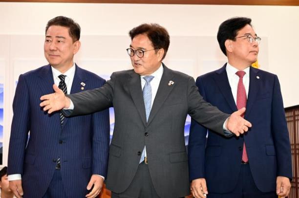 여야 원내대표, 우원식 국회의장과 회동 <사진=연합뉴스>