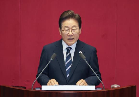 첫 국회 시정연설하는 이재명 대통령 <사진=연합뉴스>