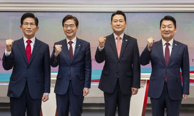 국민의힘 당 대표 선거에 출마한 후보들 <사진=연합뉴스>