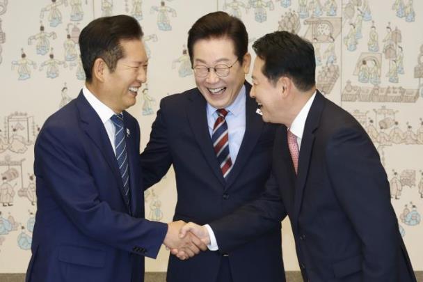 이재명 대통령과 여야 대표 <사진=연합뉴스>