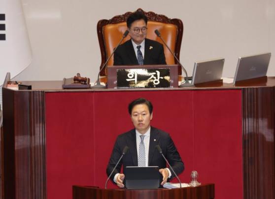 무제한 토론하는 국민의힘 박수민 의원 <사진=연합뉴스>