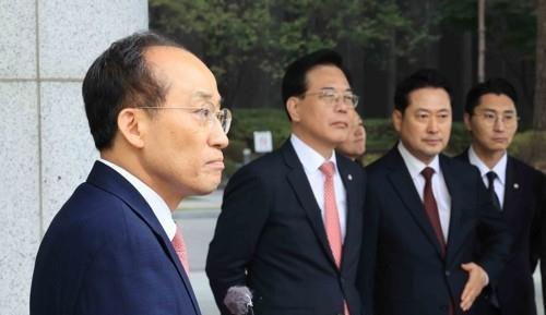 특검 조사 마친 추경호 전 원내대표 <사진=연합뉴스>