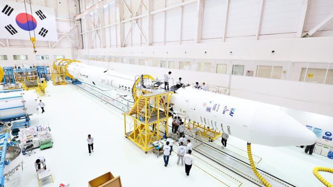 누리호 4차 발사 총조립 준비 모습 <사진=한국항공우주연구원>