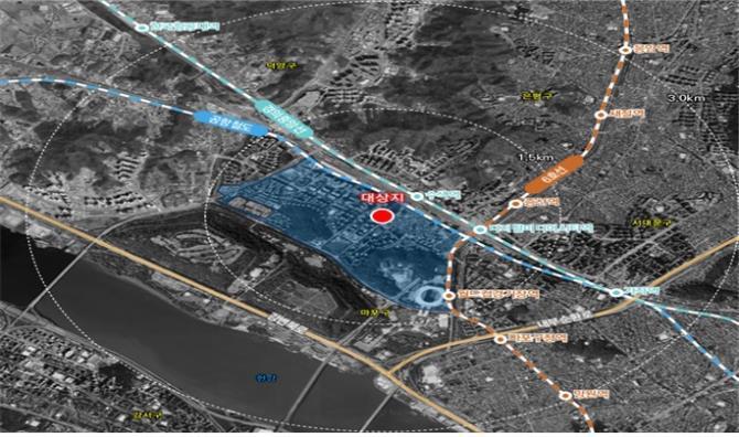매각 공고된 마포구 상암동 DMC 내 교육·첨단 용지 위치 <사진=서울시> 