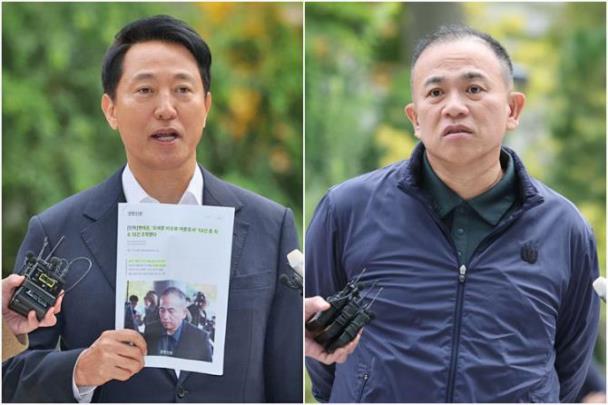 오세훈·명태균, 특검 동시 출석 <사진=연합뉴스>