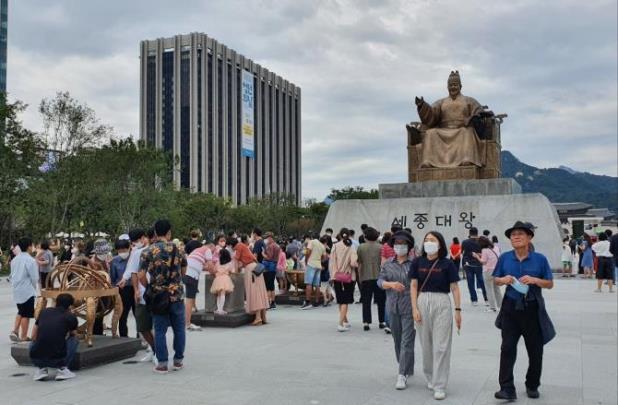 추석연휴 광화문 광장 <사진=TBS>