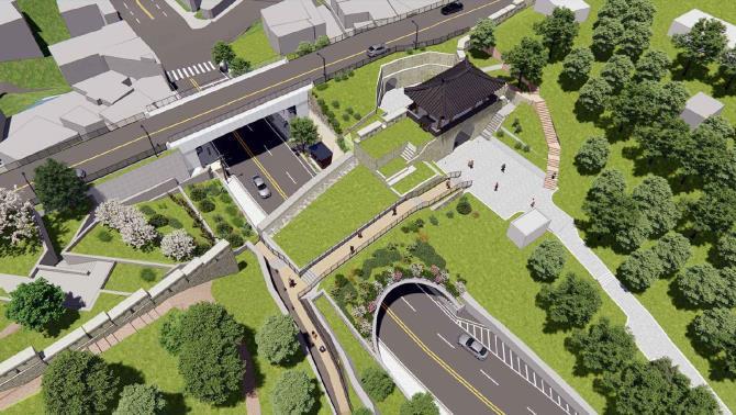 창의문 단절구간 지형회복사업 조감도 <사진=종로구>