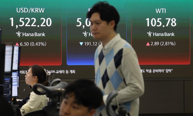 서울 중구 하나은행 본점 딜링룸 <사진=연합뉴스>