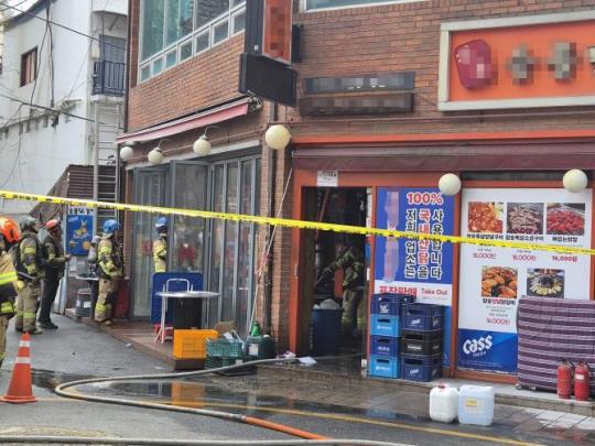 화재가 난 서울 종로구 인사동 식당 <사진=연합뉴스>