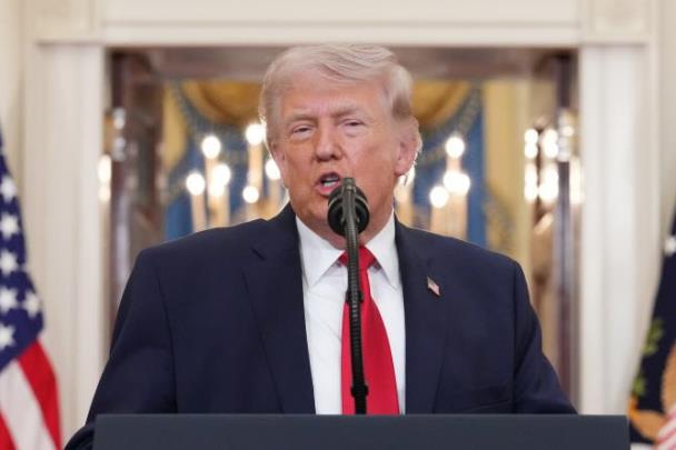 대국민 연설하는 도널드 트럼프 미국 대통령 <사진=워싱턴 UPI/연합>