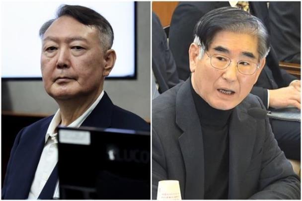 윤석열 전 대통령, 김용현 전 국방부 장관 <사진=사진공동취재단, 헌법재판소 제공>