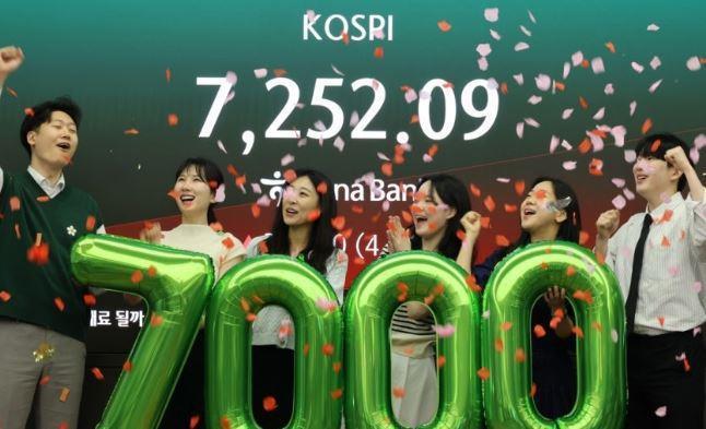 코스피 7천피 돌파 <사진=연합뉴스>