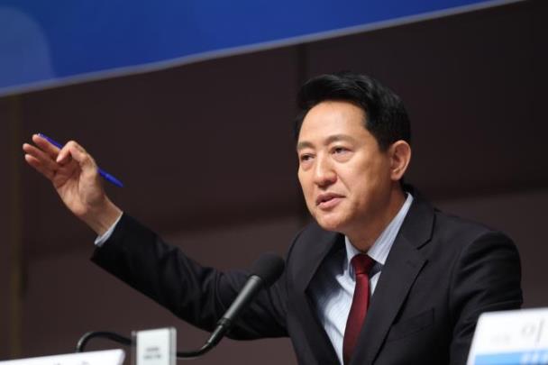 관훈토론회 발언하는 국민의힘 오세훈 서울시장 후보 <사진=연합뉴스>
