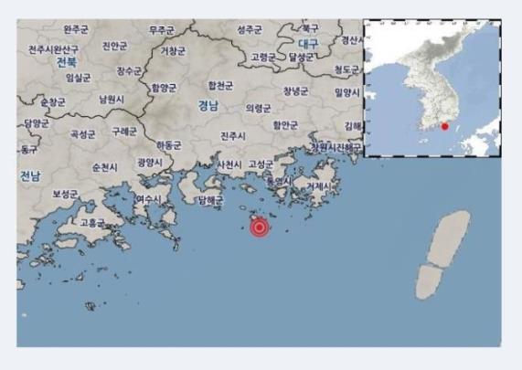 지진 정보 <기상청 홈페이지 캡쳐>