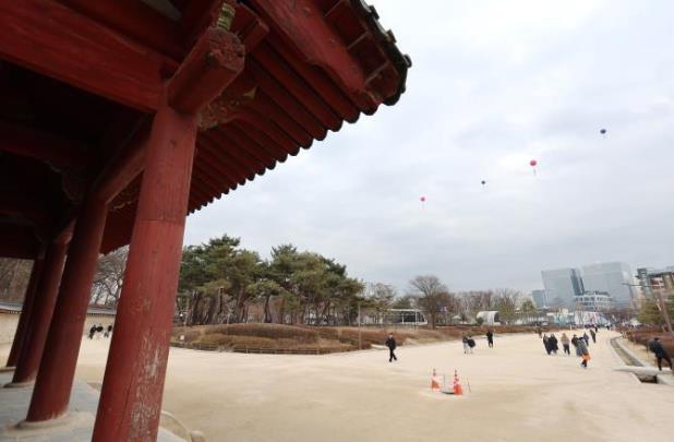 종묘에서 바라본 세운4구역 사업 대상지 <사진=연합뉴스>