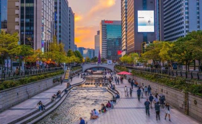 청계천, 노을. <사진=서울관광재단 제공>