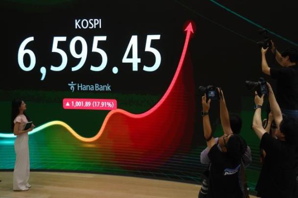 코스피, 사상 최대 상승율 기록 <사진=연합뉴스>