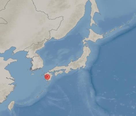 일본 구마모토 남서쪽 해역서 규모 5.1 지진 <이미지=기상청>