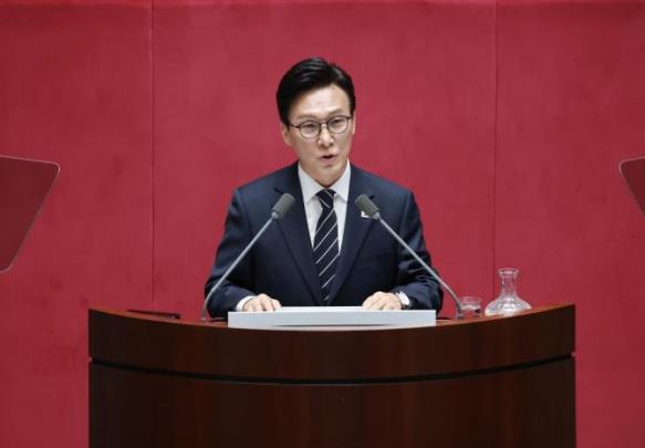 교섭단체 대표 연설하는 민주당 김민석 대표 <사진=연합뉴스>