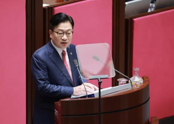 교섭단체 대표 연설하는 국민의힘 정점식 원내대표 <사진=연합뉴스>