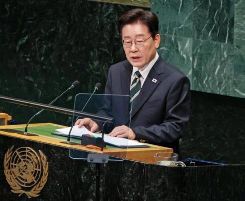 기조연설하는 이재명 대통령 <사진=연합뉴스>